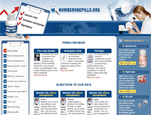 Tablet Screenshot of numberonepill.com